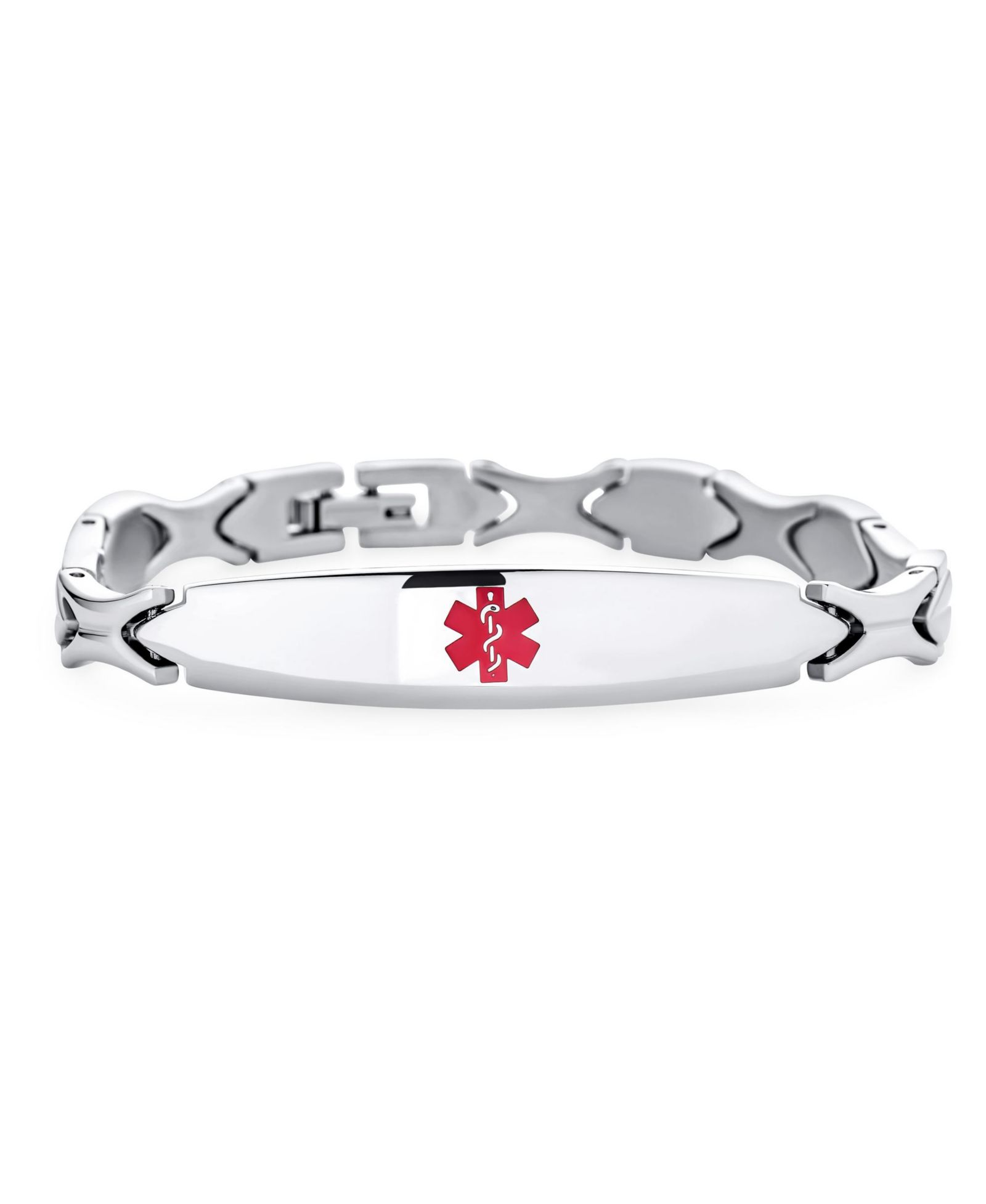 Bling Jewelry Silver Medical ID Identification Bracelet