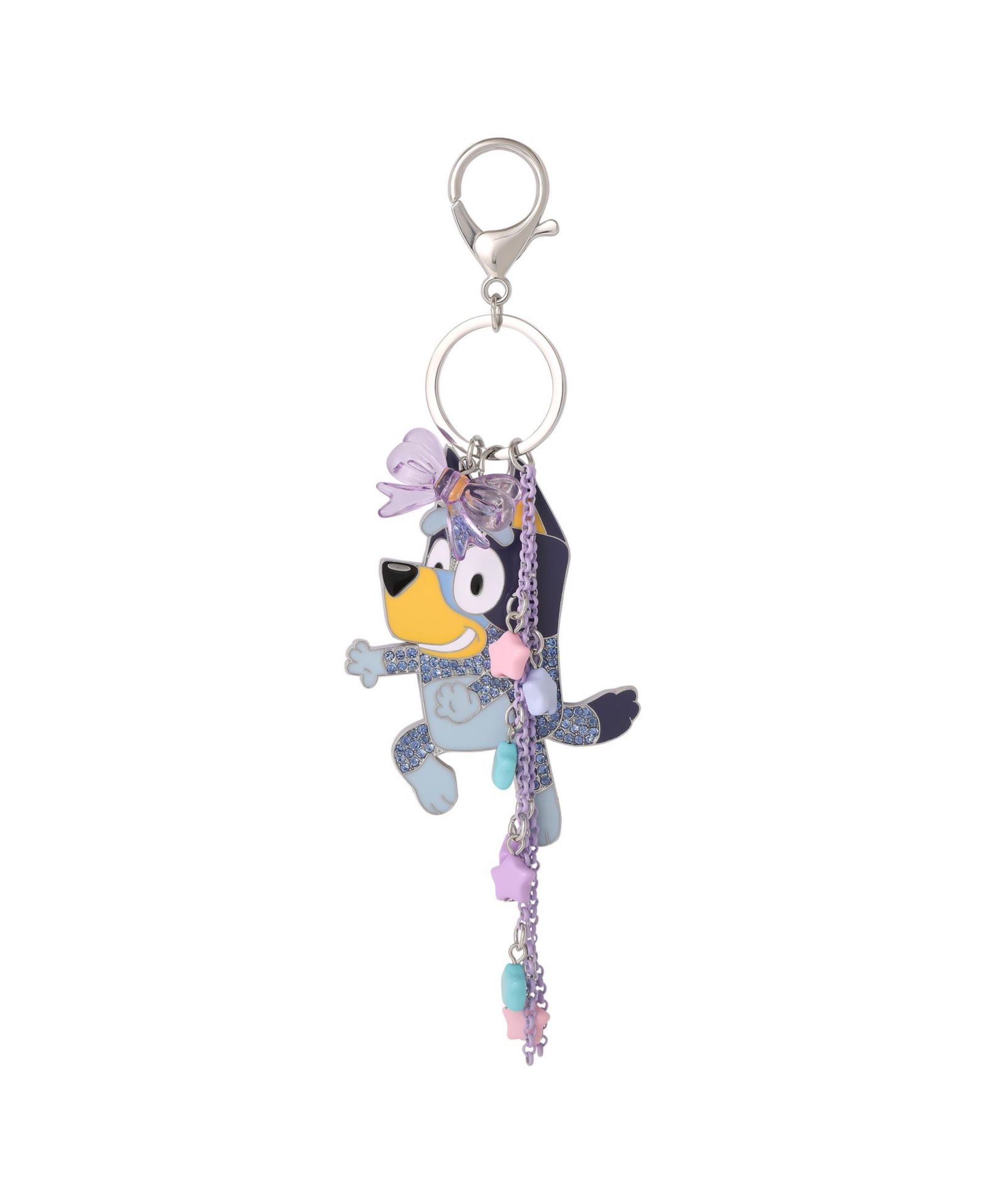 Bluey Bag Charms with Lobster Clip, Liquid and Pave Crystals Charm Keychains