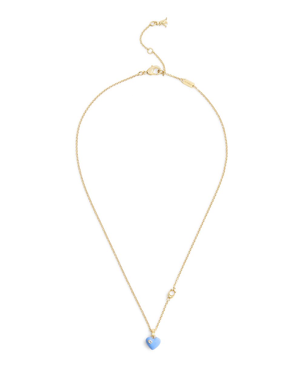 Подвеска-кулон COACH Faux-Stone Signature C Enamel Heart