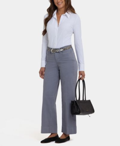 NYDJ Women's Teresa Wide-Leg Ankle Jeans with Wide Hems