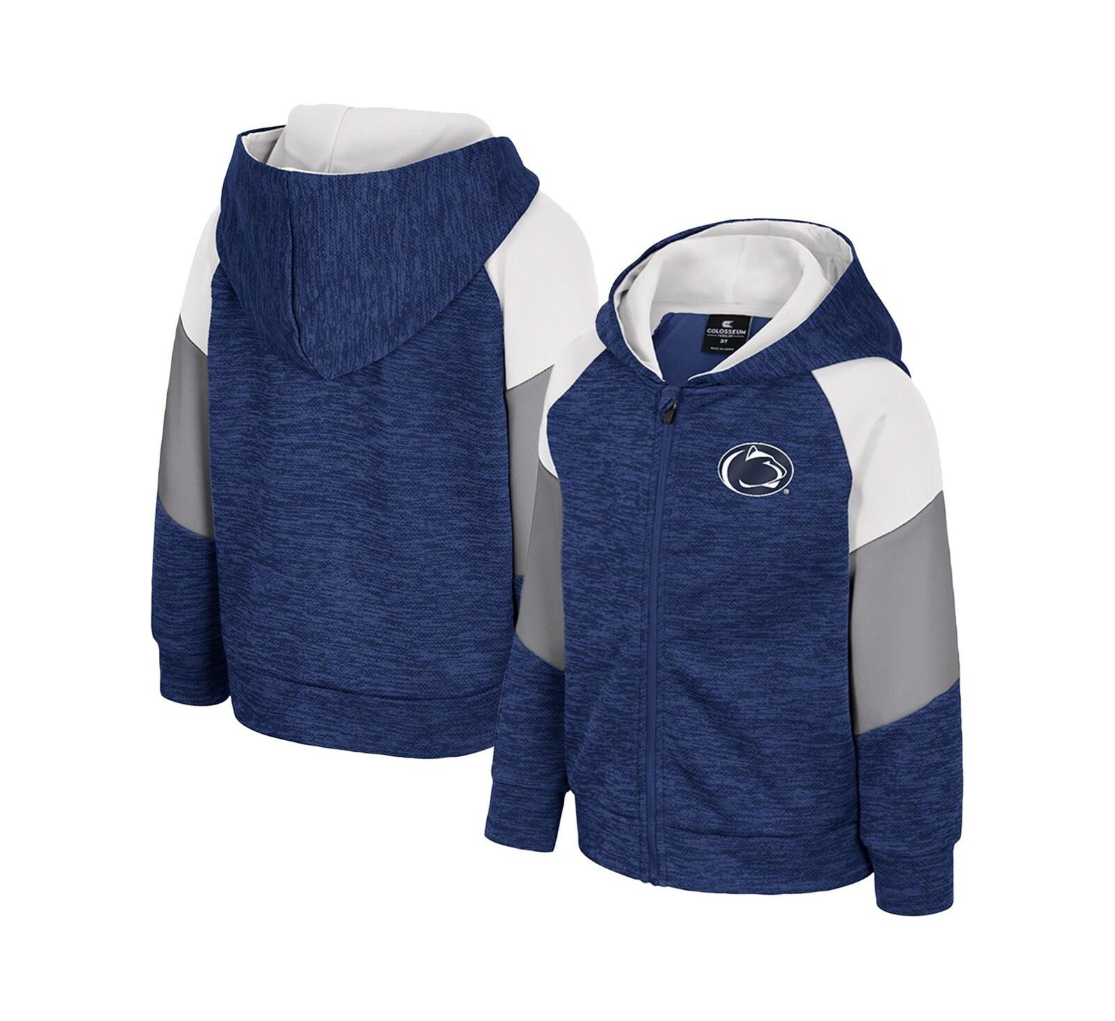 Детское худи Colosseum Navy Penn State Nittany Lions Full-Zip