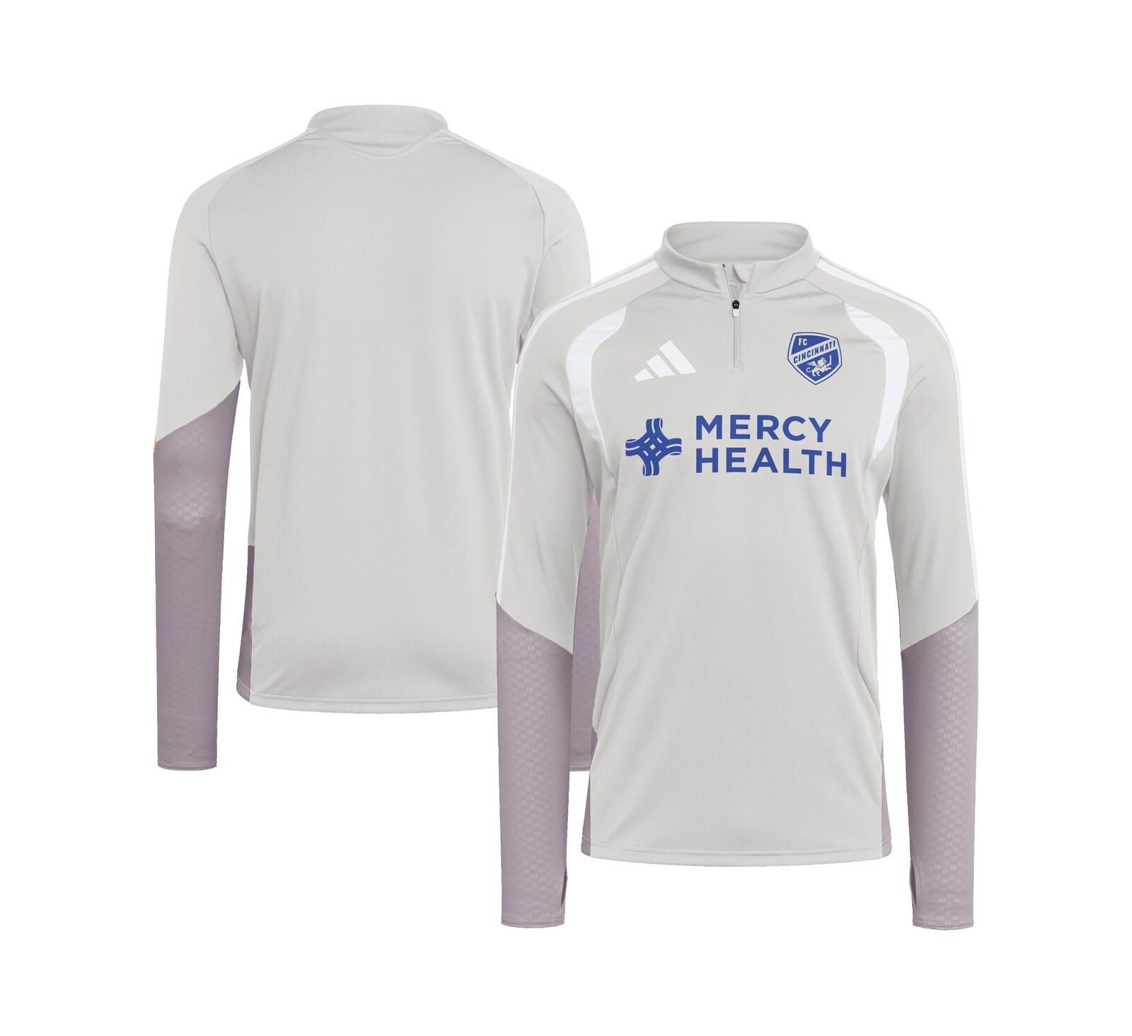 Adidas Men's Silver FC Cincinnati 2026 Tiro Competition Quarter-Zip Training Sweatshirt