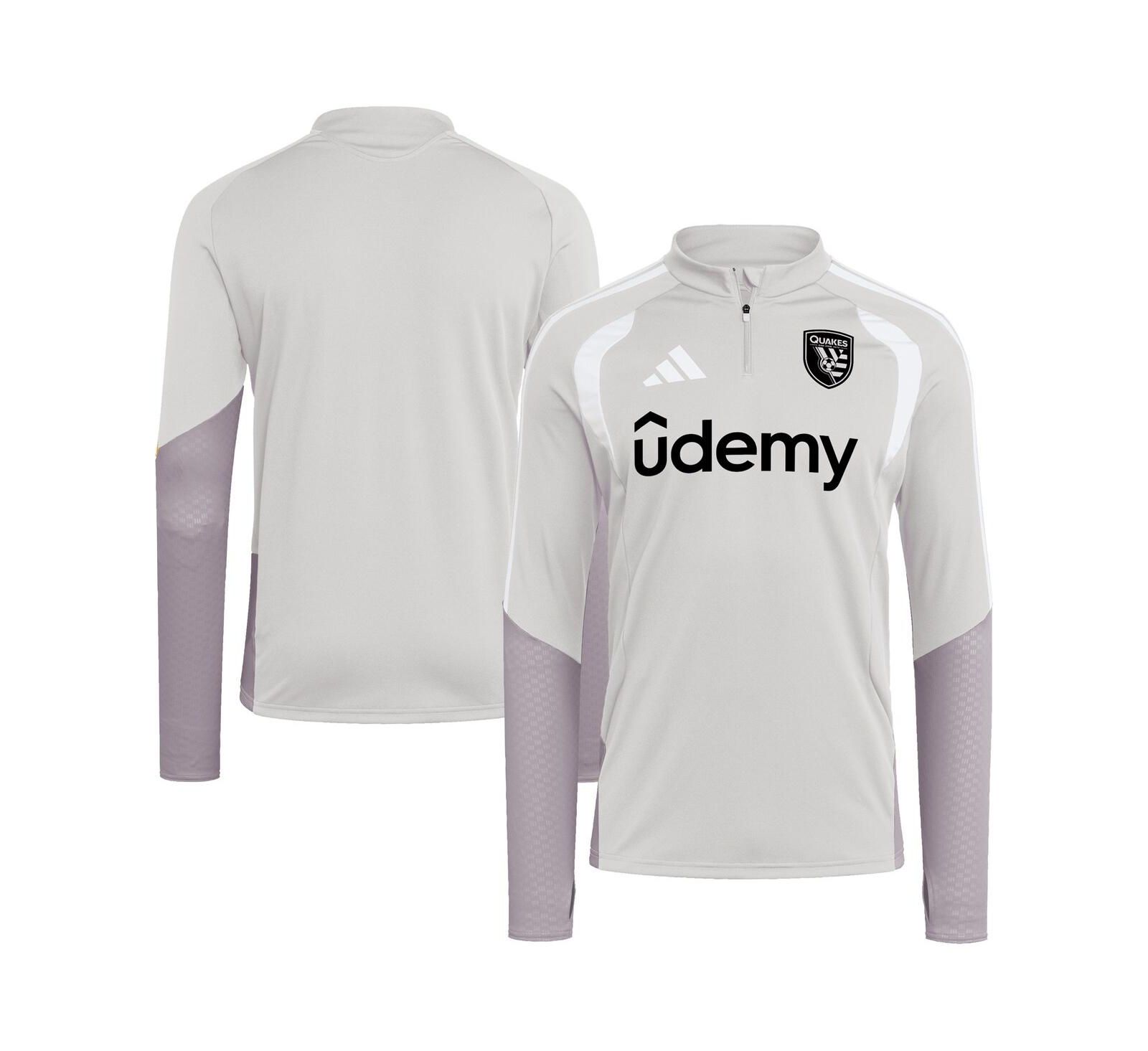 Adidas Men's Silver San Jose Earthquakes 2026 Tiro Competition Quarter-Zip Training Sweatshirt
