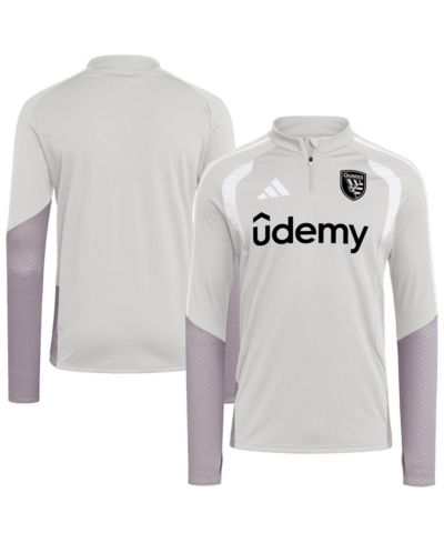 Adidas Men's Silver San Jose Earthquakes 2026 Tiro Competition Quarter-Zip Training Sweatshirt