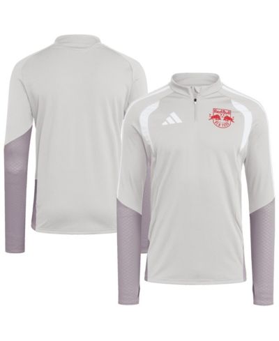 Adidas Men's Silver New York Red Bulls 2026 Tiro Competition Quarter-Zip Training Sweatshirt