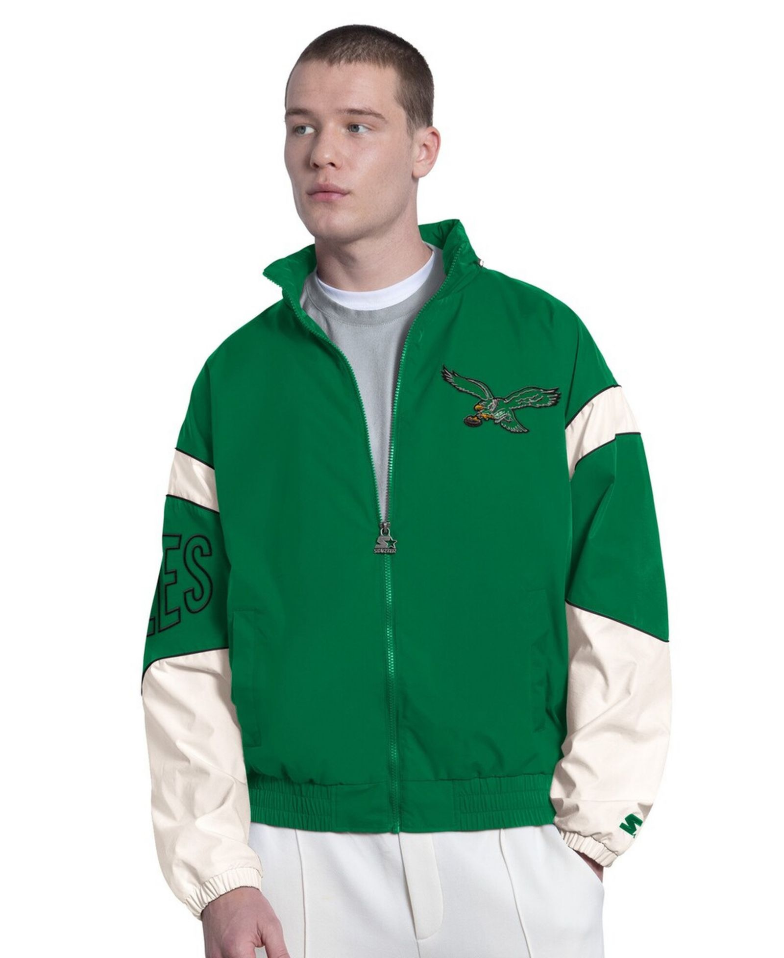 Мужская куртка Starter Kelly Green Philadelphia Eagles The Gust Full-Zip Hooded