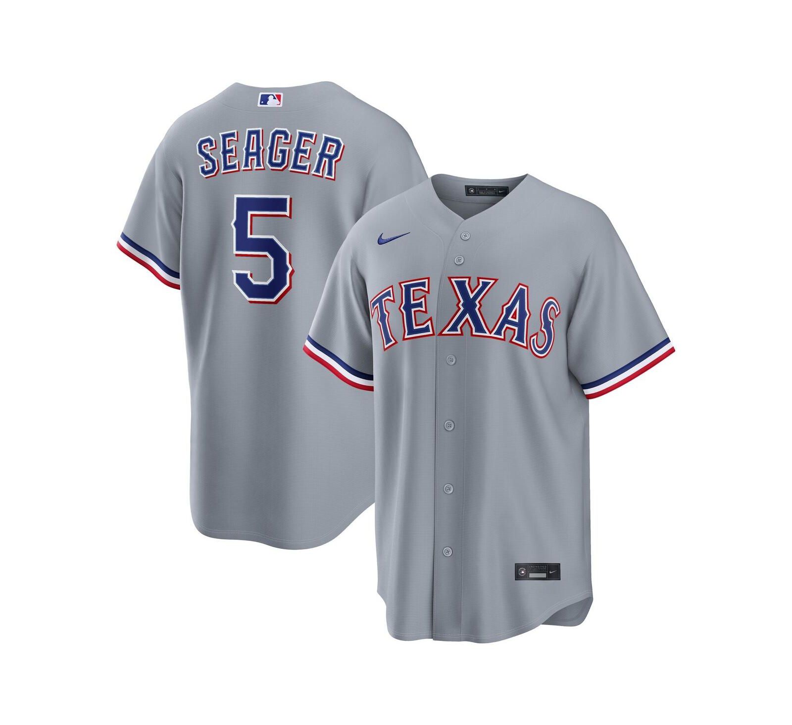 Nike Мужская джерси-реплика Corey Seager Gray Texas Rangers Road