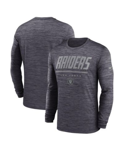 Nike Men's Black Las Vegas Raiders Sideline Offensive Transition Velocity Dri-FIT Long Sleeve T-Shirt