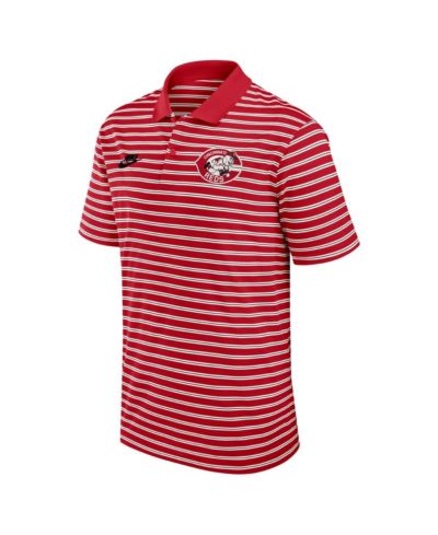 Nike Мужская рубашка-поло Dri-FIT Victory Striped из коллекции Cooperstown Cincinnati Reds