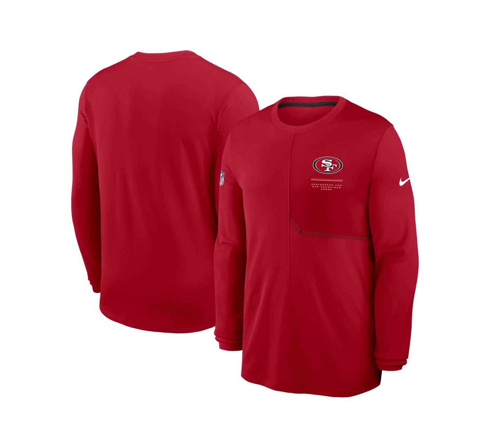 Мужская футболка Nike Scarlet San Francisco 49ers Sideline Coaches UV Dri-FIT