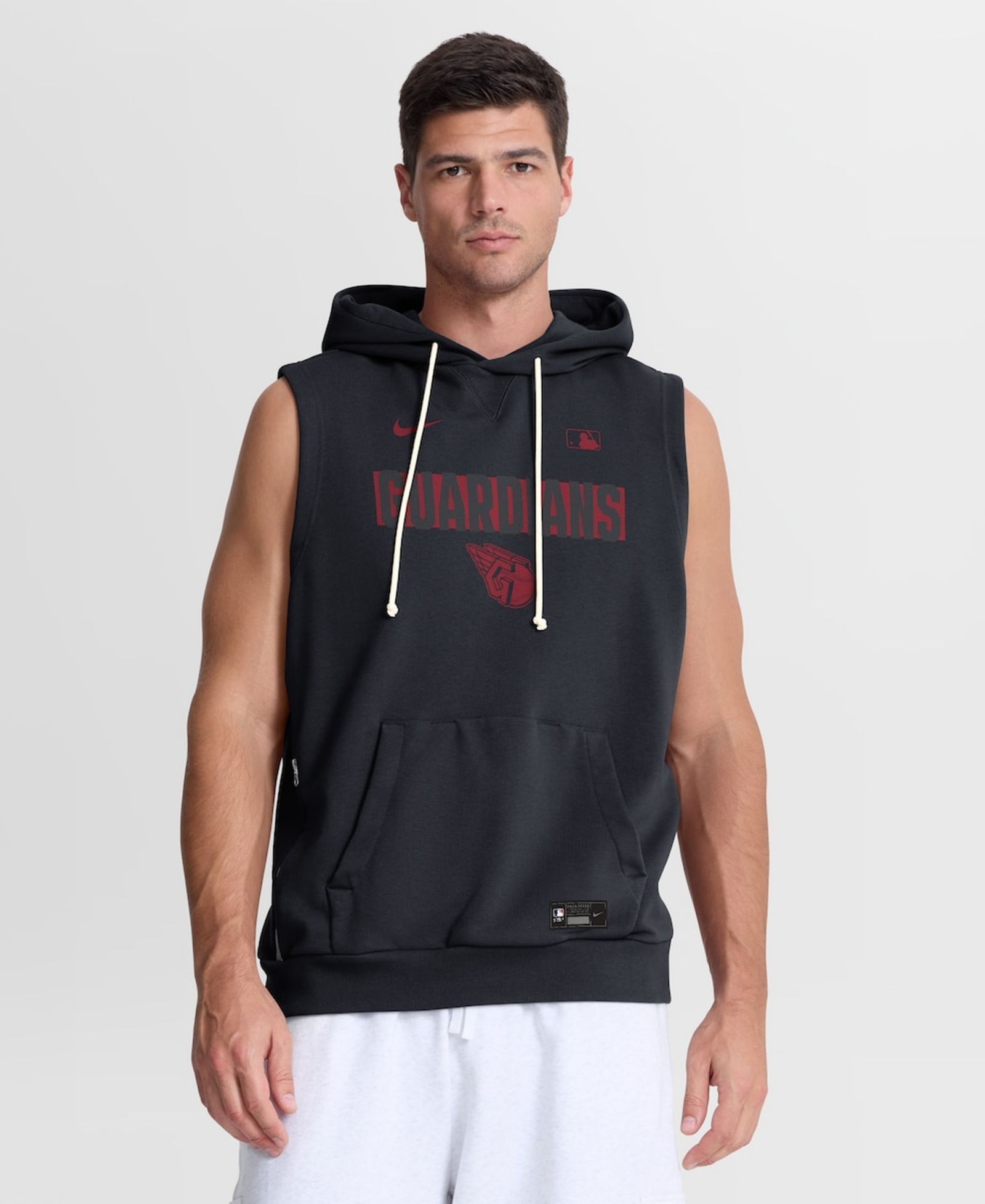 Nike Men's Navy Cleveland Guardians Authentic Collection Standard Issue Dri-FIT Sleeveless Hoodie