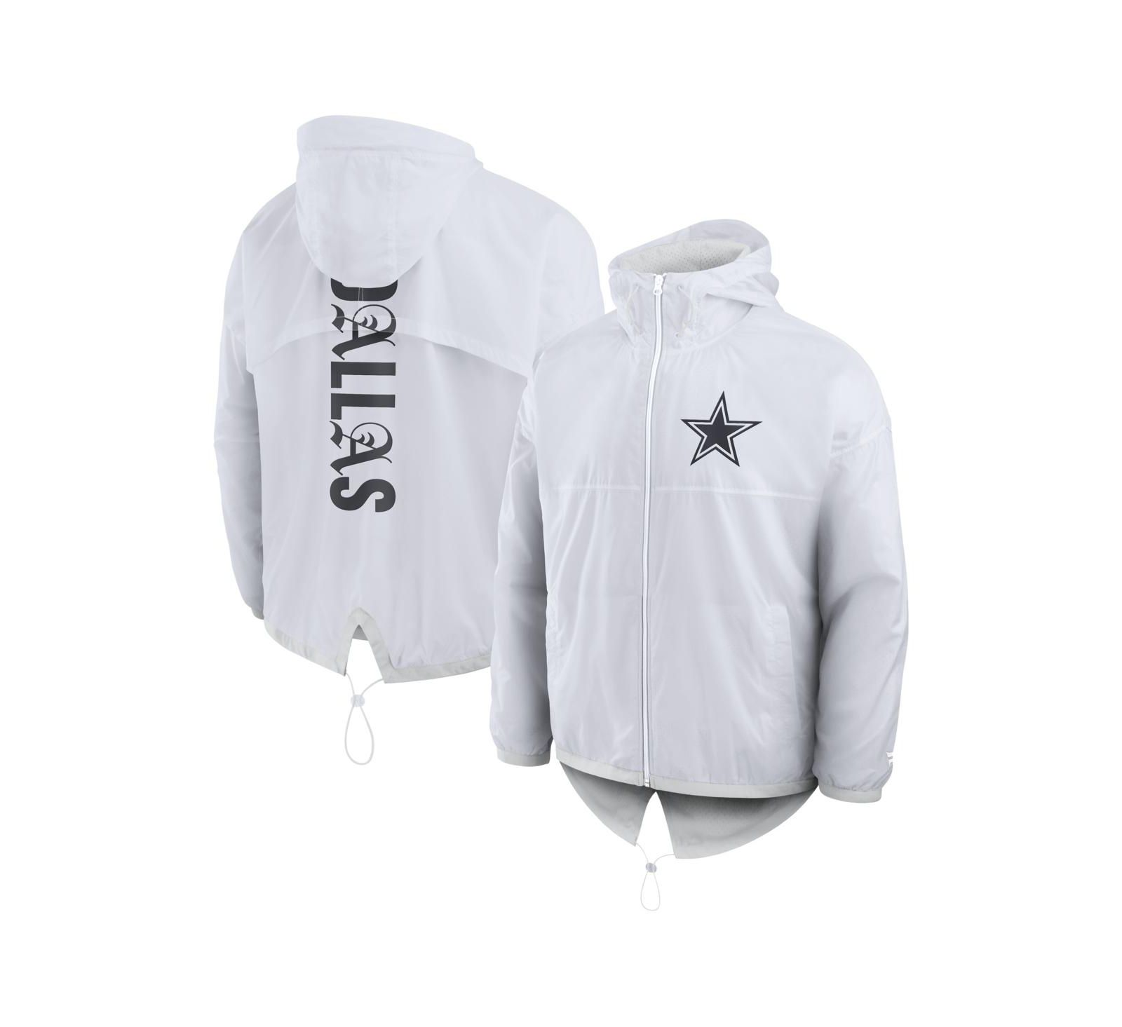 Fanatics Men's White Dallas Cowboys Type Play Down Full-Zip Jacket