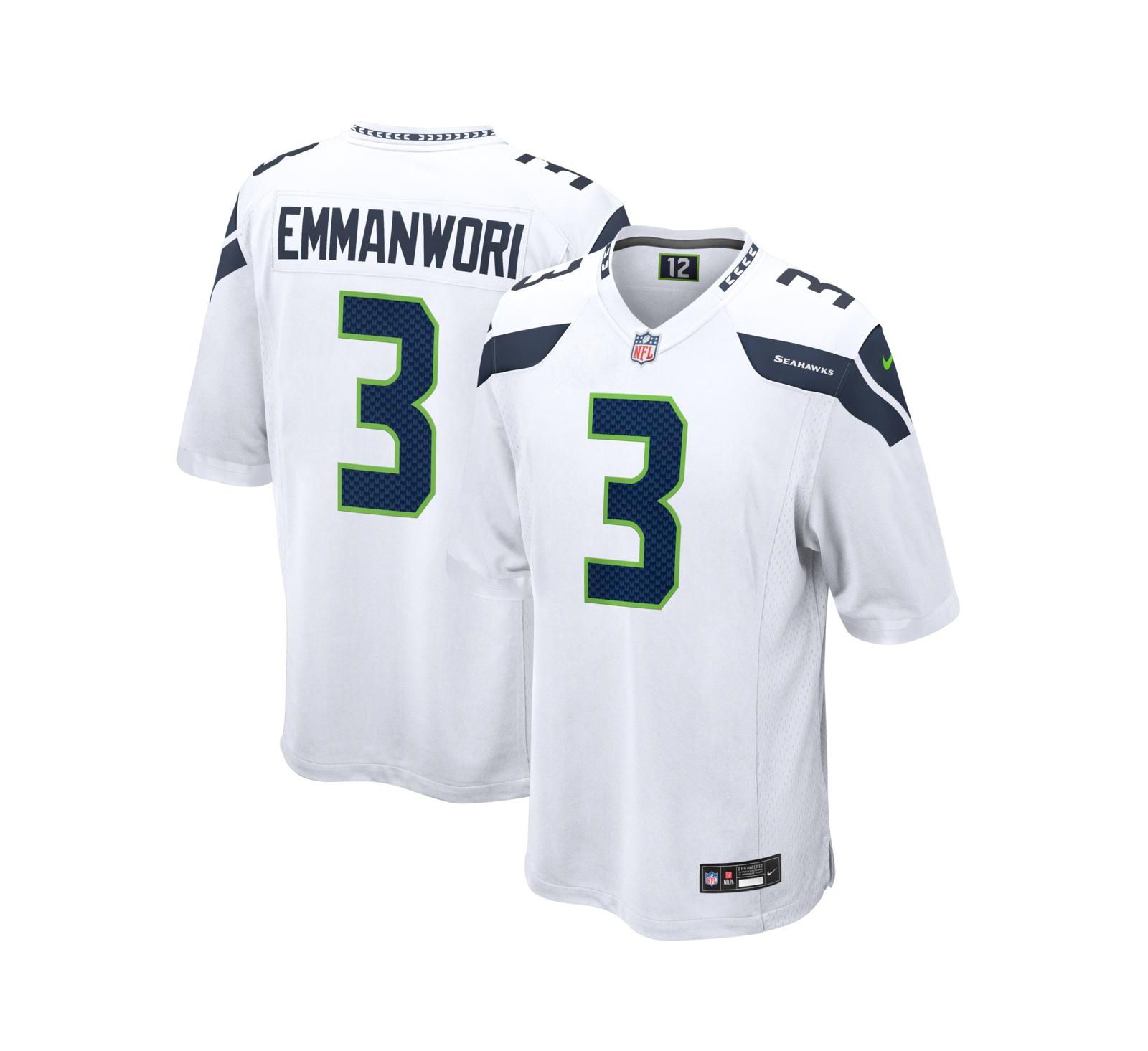 Nike Men's Nick Emmanwori White Seattle Seahawks Game Jersey