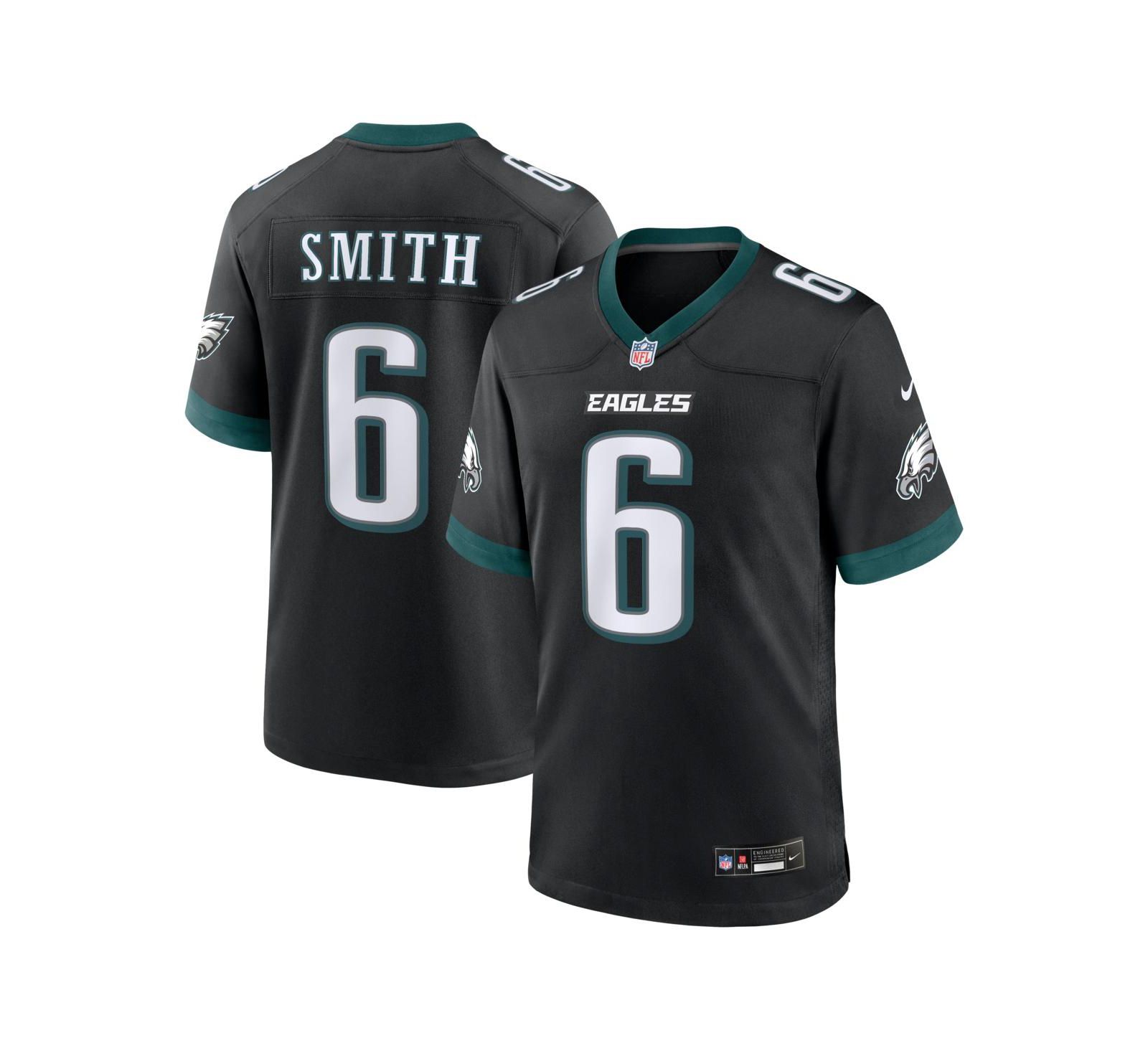 Мужская джерси Nike Devonta Smith Black Philadelphia Eagles Alternate Game