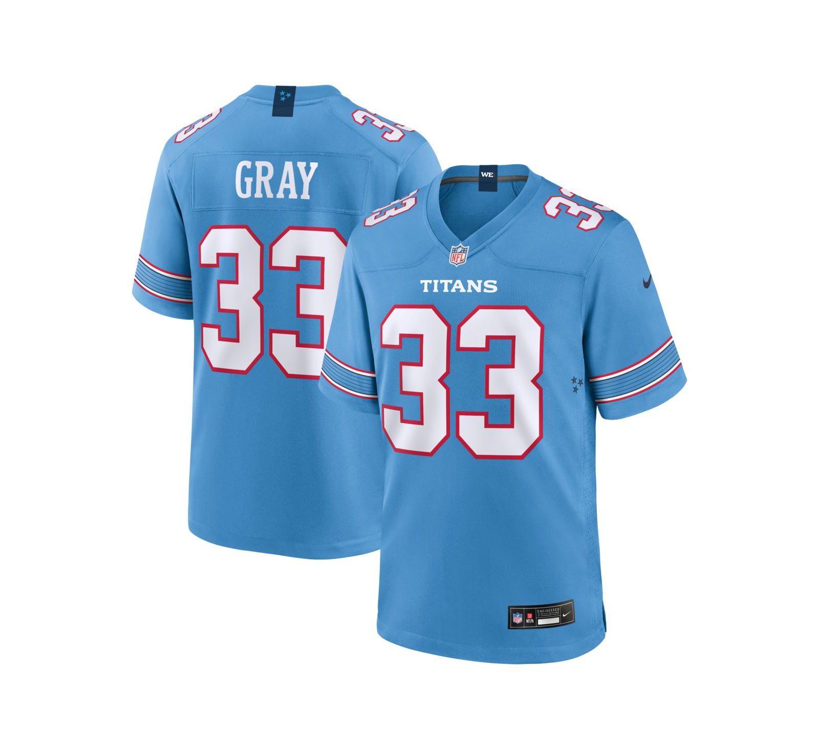 Nike Men's Cedric Gray Light Blue Tennessee Titans Game Jersey