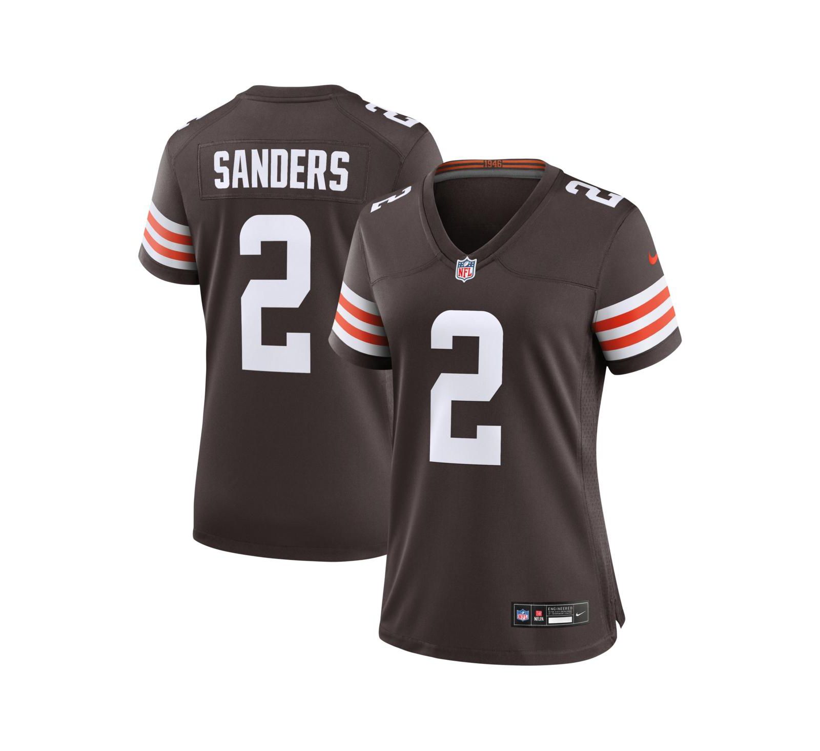 Nike Women's Shedeur Sanders Brown Cleveland Browns Team Game Jersey
