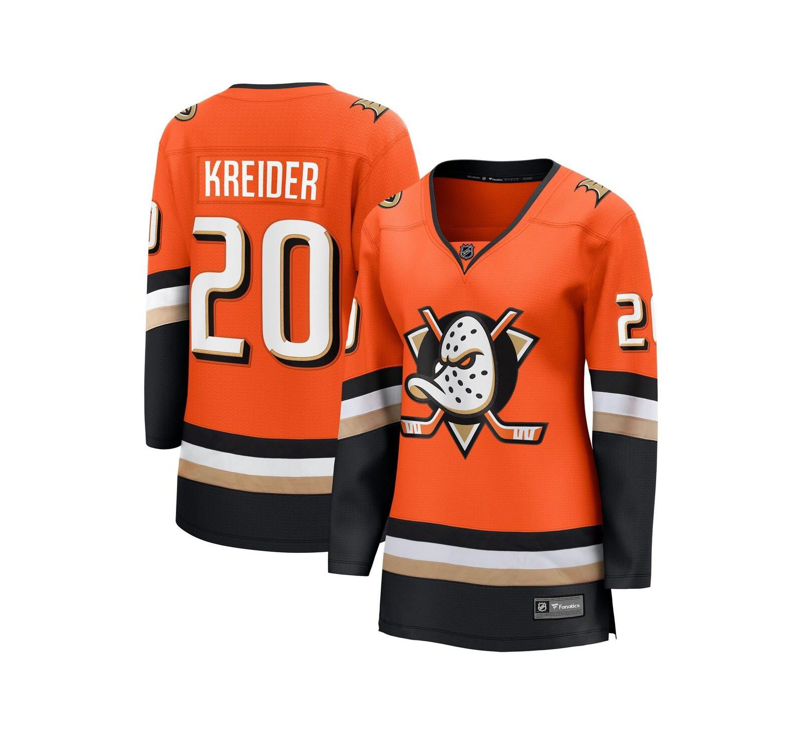 Женская игровая джерси Fanatics Chris Kreider Orange Anaheim Ducks