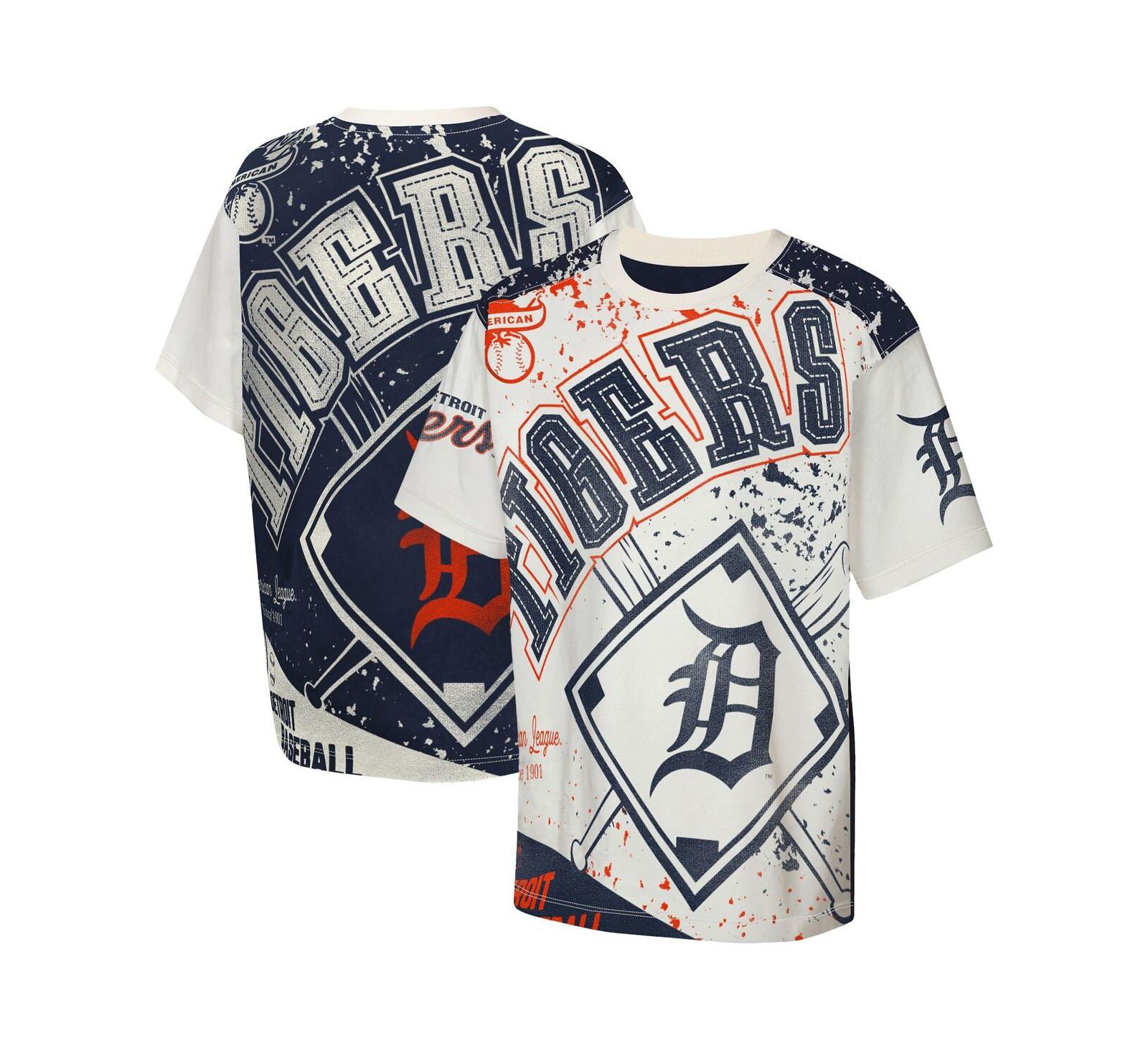 Детская футболка Outerstuff Detroit Tigers с полноцветным принтом, кремовая
