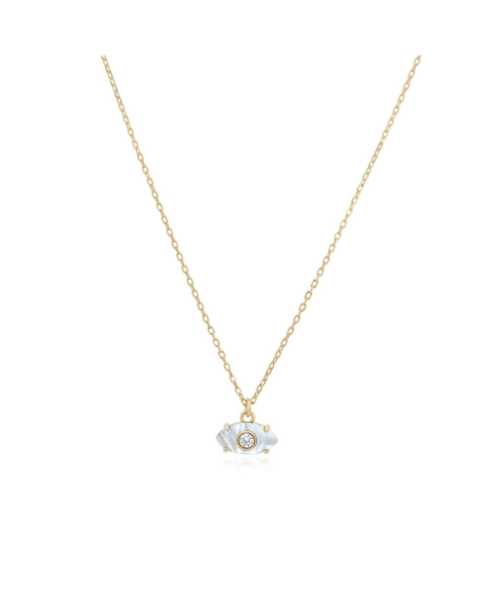 Ожерелье The Lovery Mother of Pearl Evil Eye, позолоченное серебро 14K