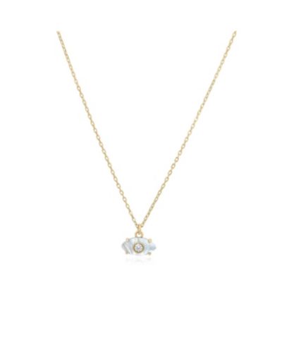 Ожерелье The Lovery Mother of Pearl Evil Eye, позолоченное серебро 14K