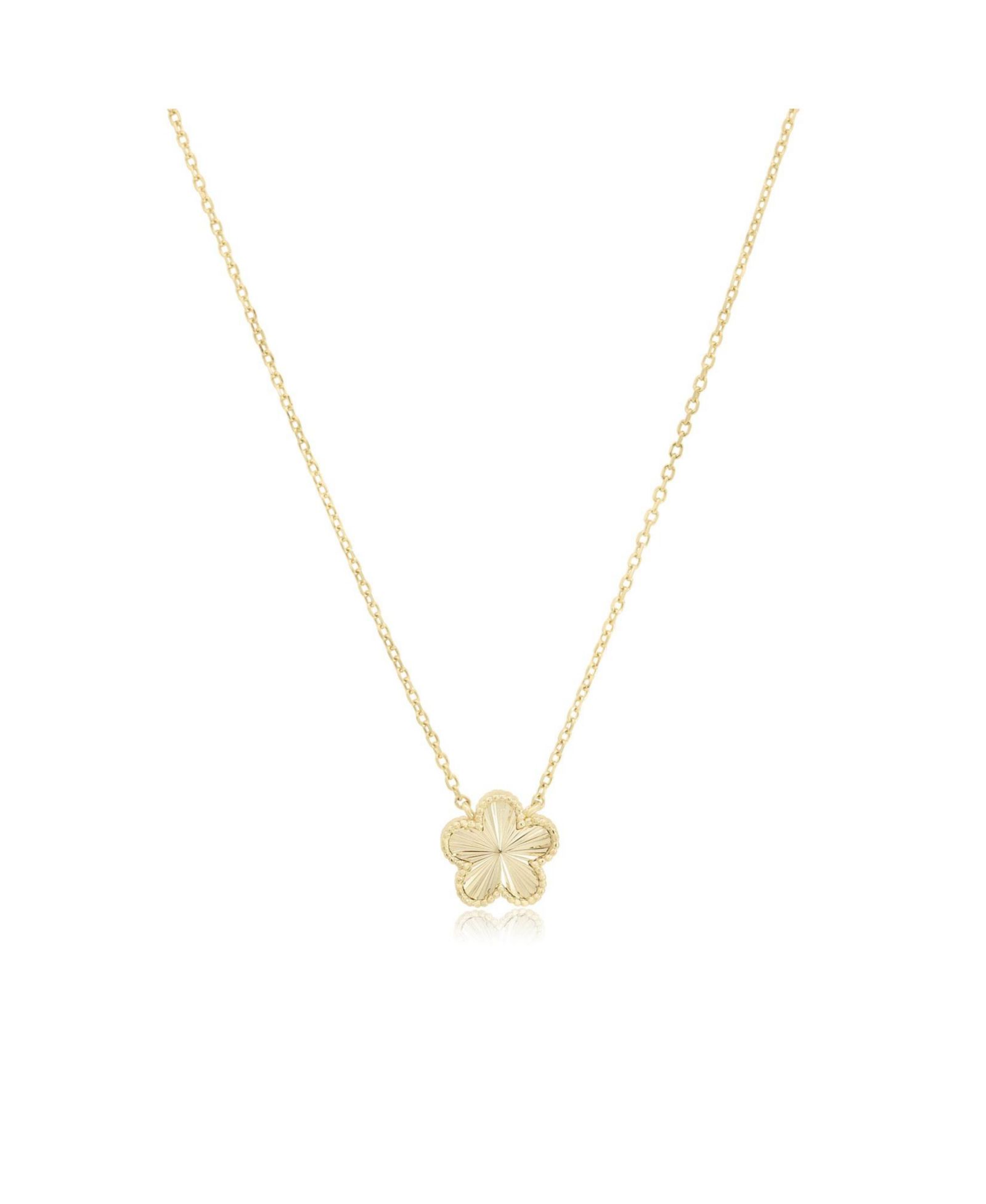 The Lovery Fluted Single Flower Necklace 14K Gold-Plated Sterling Silver