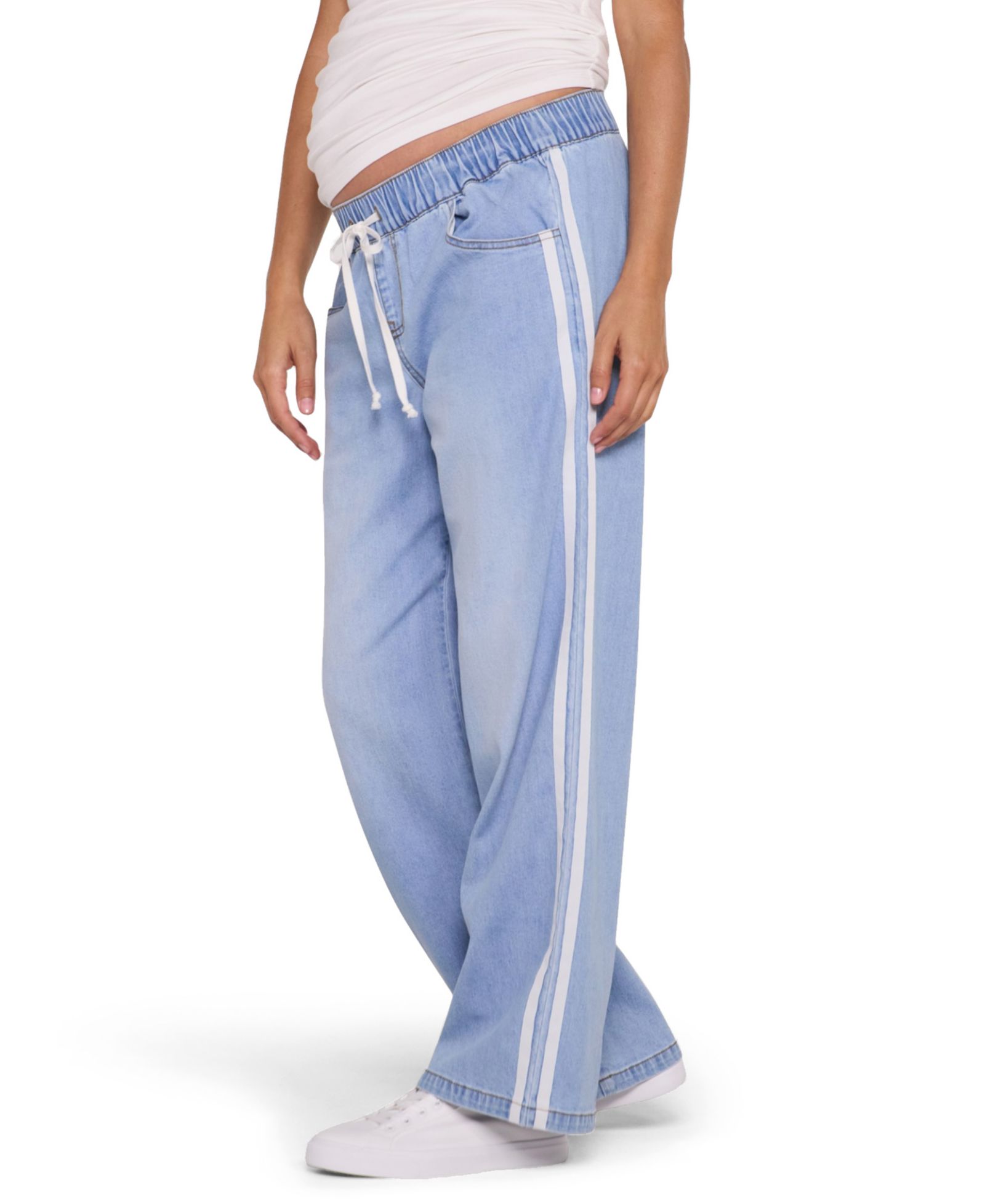Motherhood Maternity Women's Motherhood Drawstring Pull On Wide Leg Pant