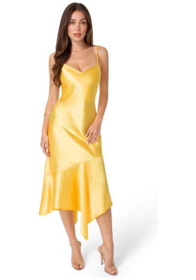 Макси-платье Bebe Women's Satin V-Neck Hanky