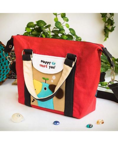 Urtala Embroidered Applique Duffle Tote Bag / Shoulder Bag / Travel Bag
