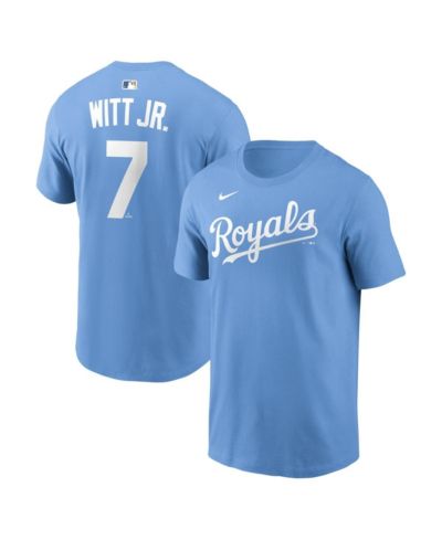 Nike Men's Bobby Witt Jr. Light Blue Kansas City Royals Name & Number T-Shirt
