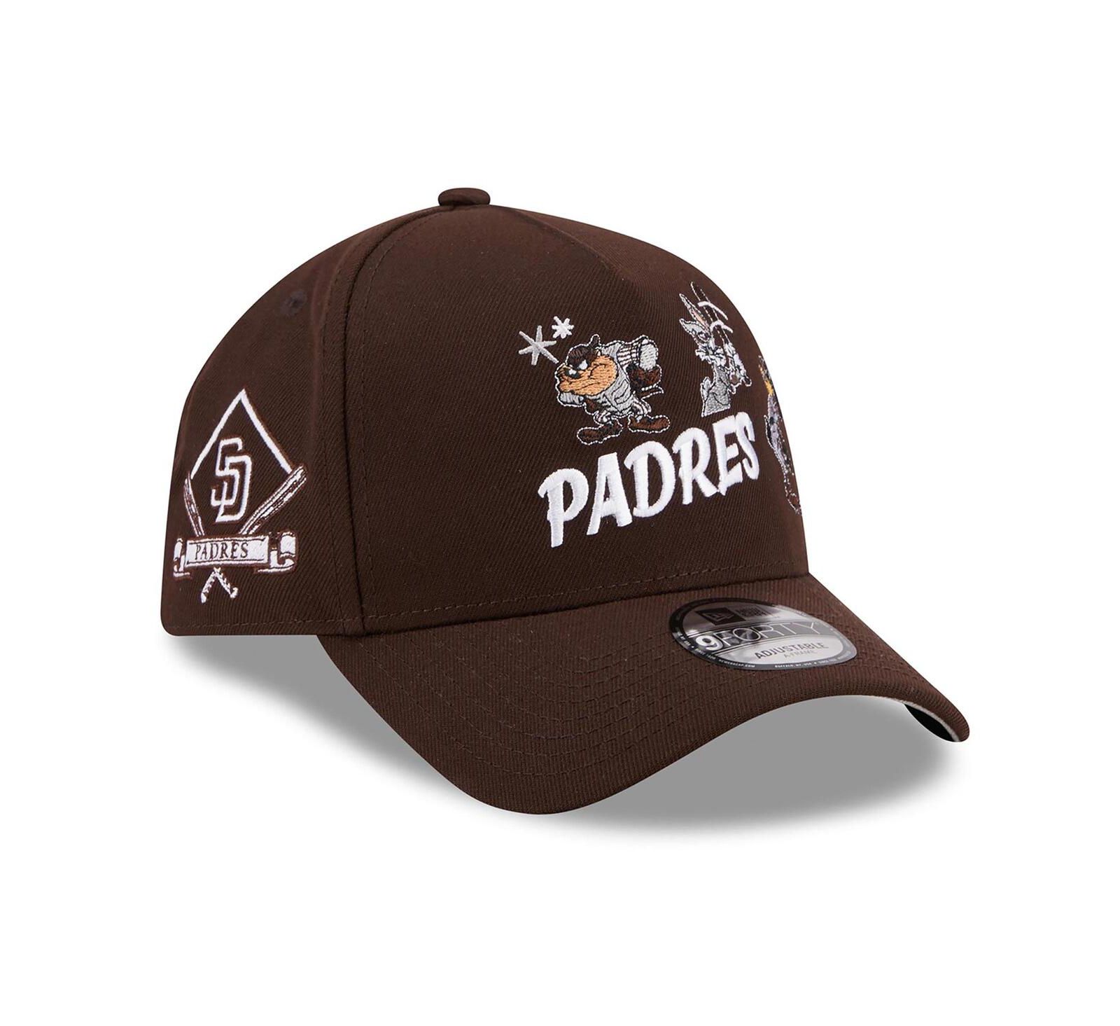 Мужская бейсболка New Era San Diego Padres Looney Tunes A-Frame 9FORTY, коричневая