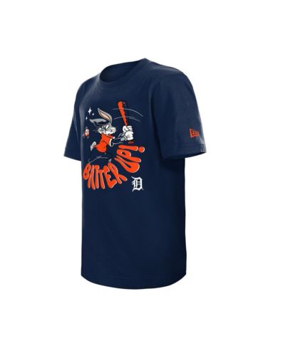 Футболка New Era Big Boys and Girls Navy Detroit Tigers Looney Tunes