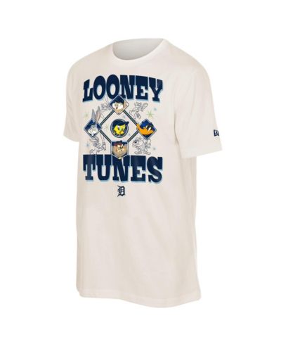 Мужская и женская футболка New Era Cream Detroit Tigers Looney Tunes