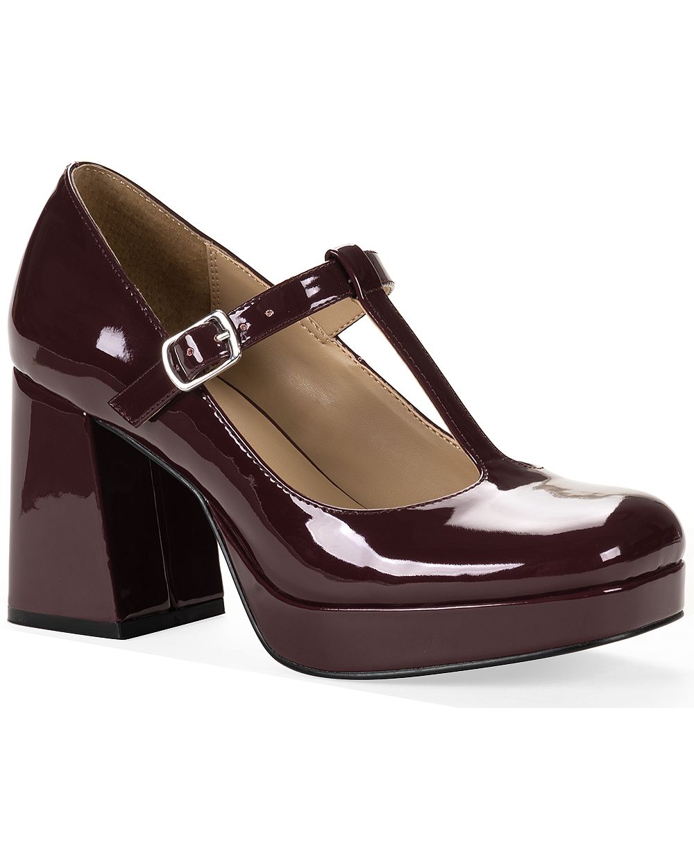 Wild Pair Women's Vesperaa T-Strap Square Toe Mary Jane Pumps, Macy's Exclusive