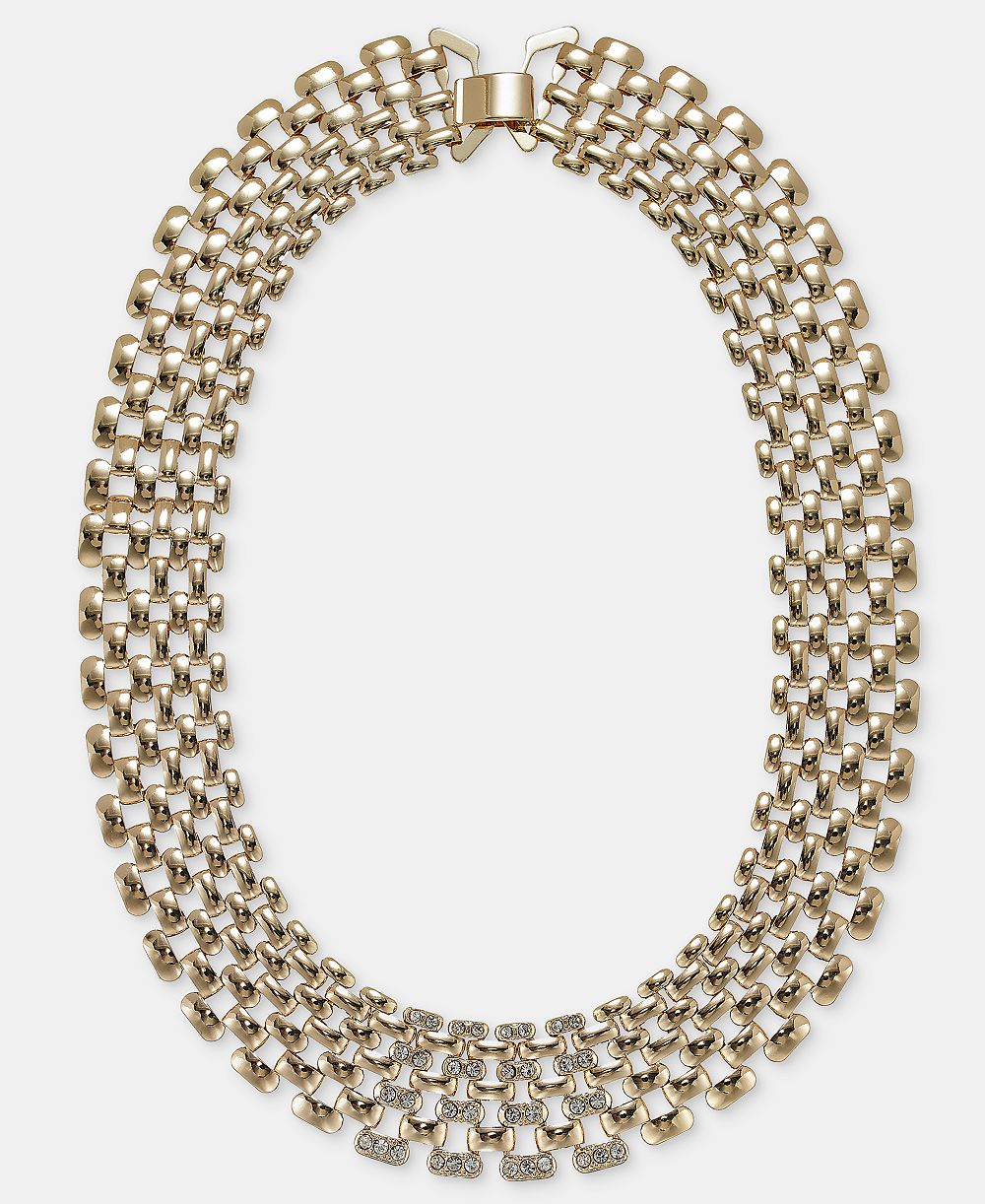 Crystal Mesh Link Collar Necklace