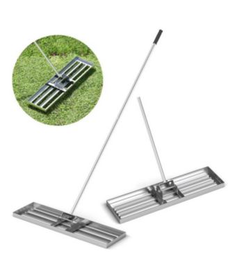 LUCKY ONE 36 x 10 Inch Lawn Leveling Rake with Ergonomic Handle, Heavy Duty Lawn Tool