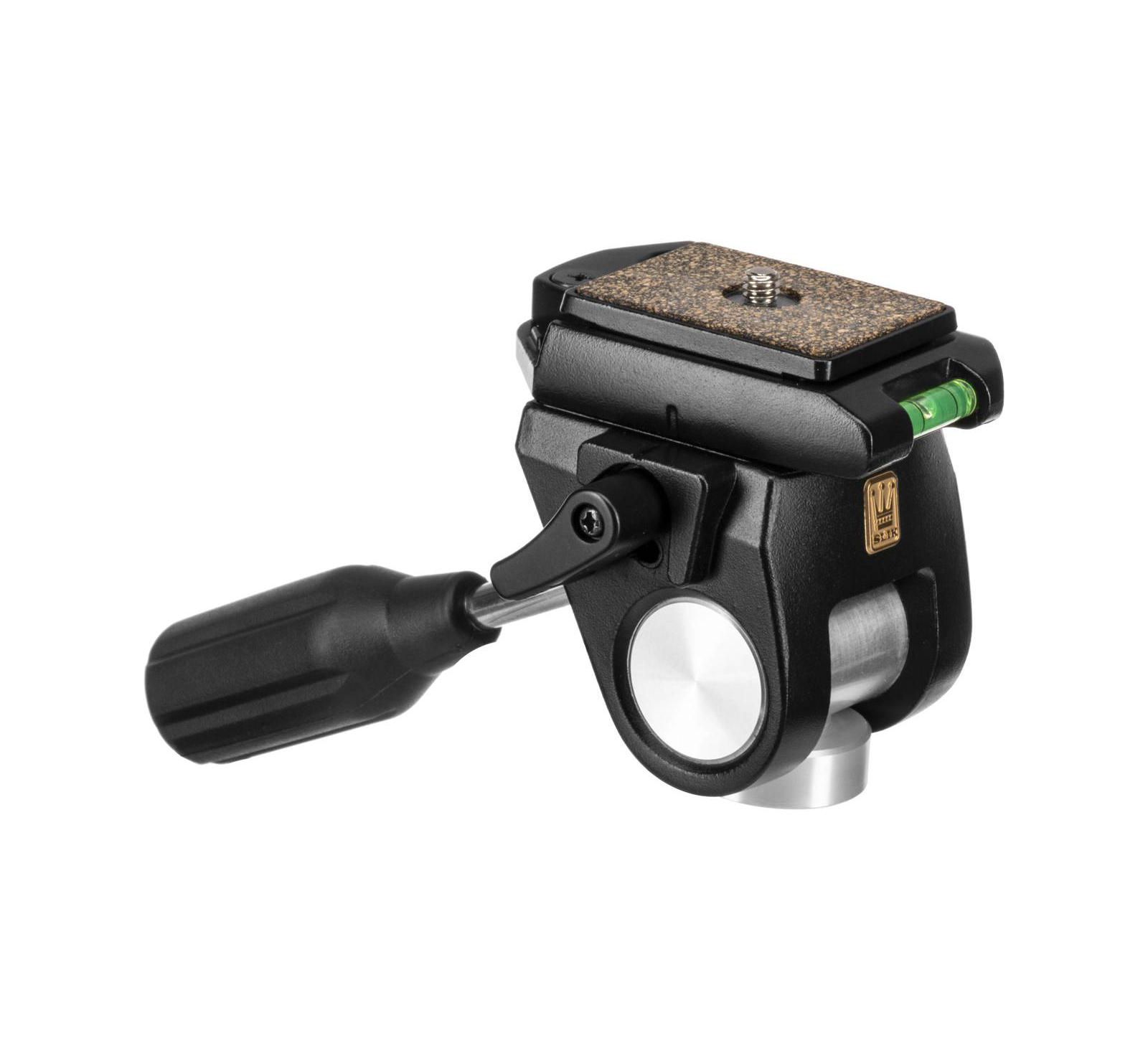 Slik SH-707E Quick Release Single Handle Control Pan/Tilt Tripod Head, Compatible with 1/4"-20 Tripod Mounts