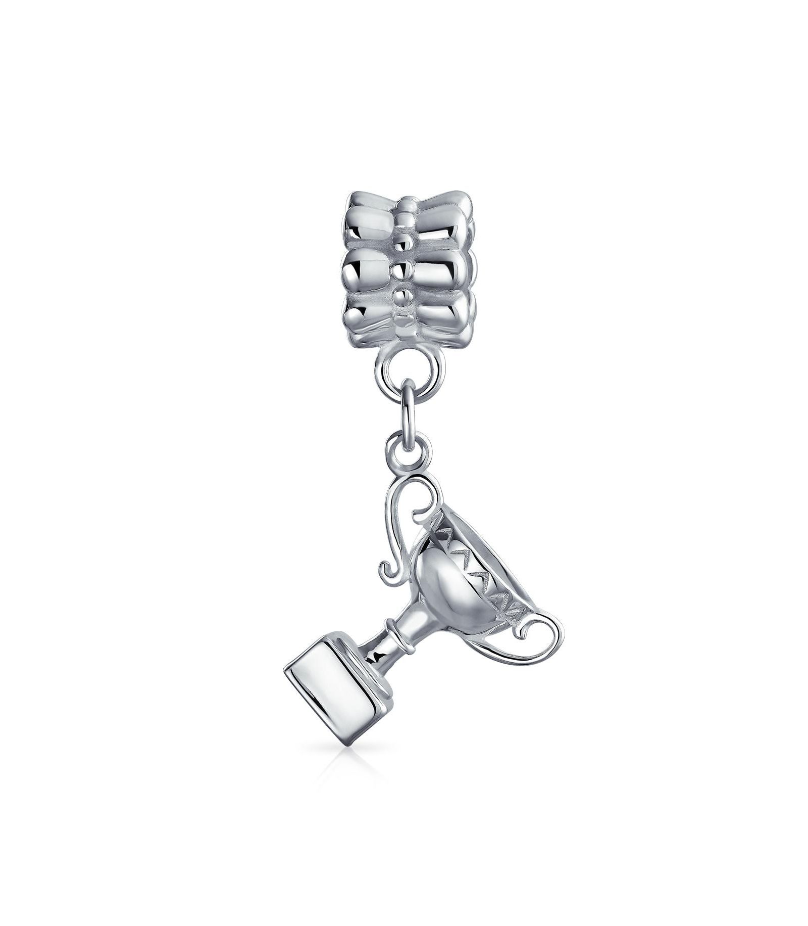 Подвеска Bling Jewelry Sports Champion Trophy Charm Bead .925 Sterling Silver для браслета