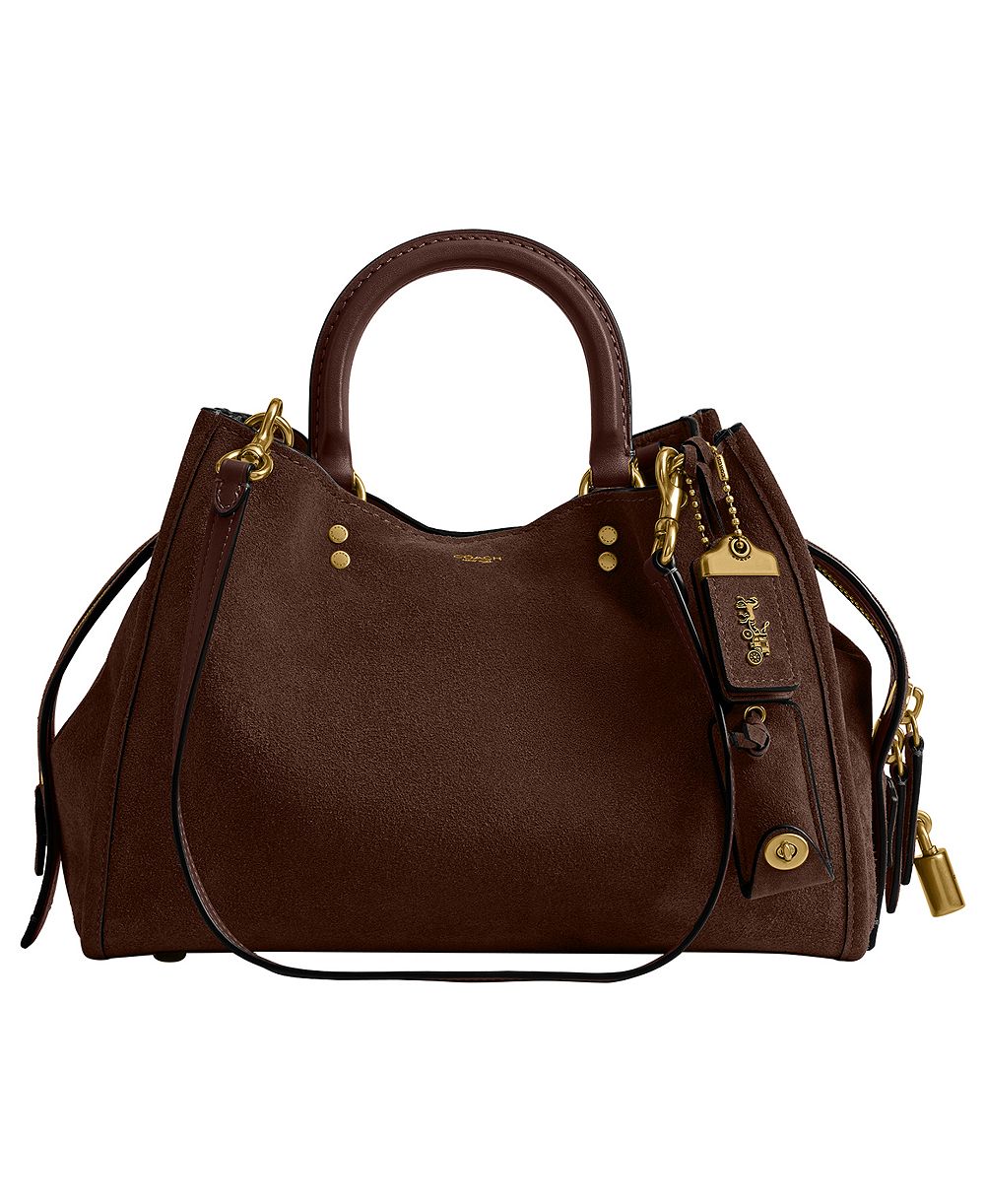 COACH Rogue Medium Suede Satchel Handbag 31