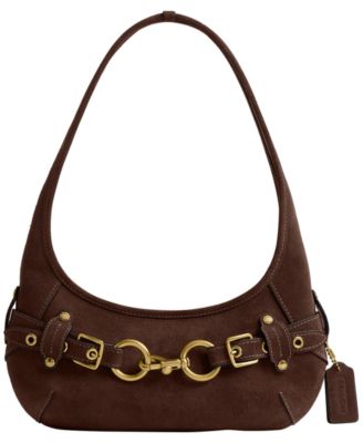 Маленькая замшевая сумка на плечо COACH Belted Ergo Small 26