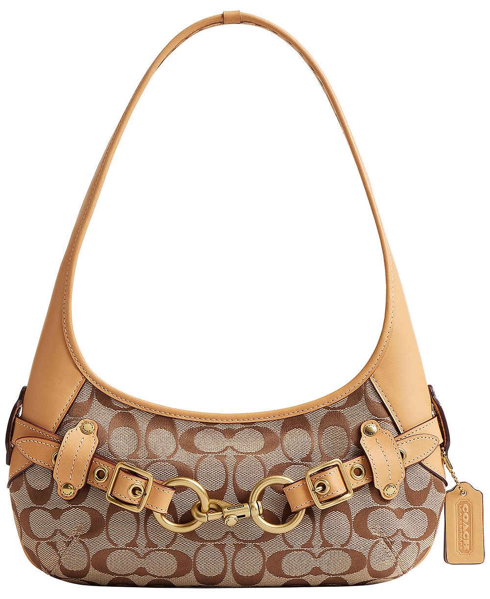 Сумка через плечо COACH Ergo Small Signature Jacquard с ремнем, размер 26