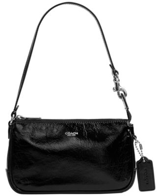 COACH Миниатюрная сумка через плечо Plaza из лакированной кожи 18