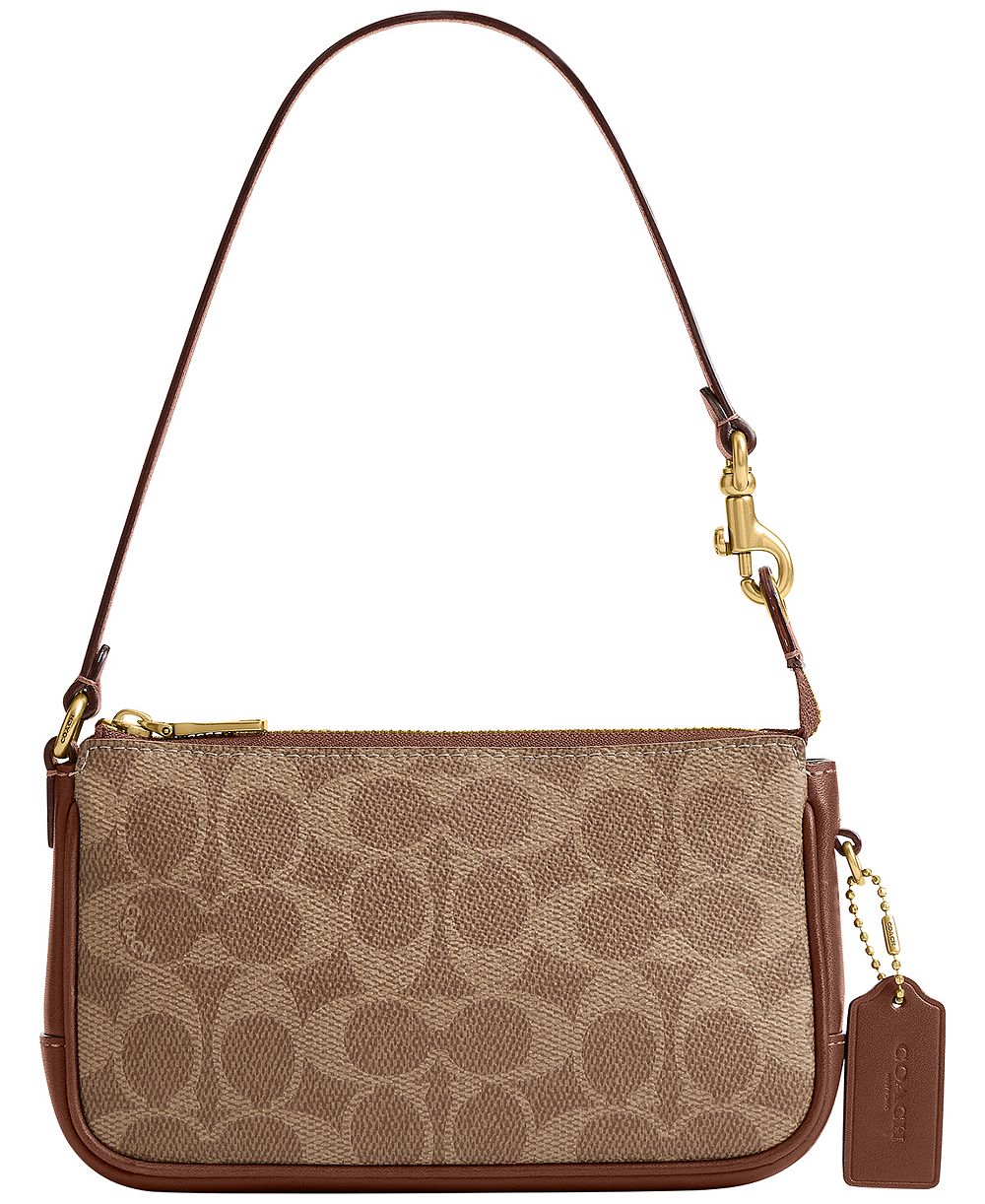 COACH Plaza Mini Signature UpcraftedLeather Shoulder Bag 18