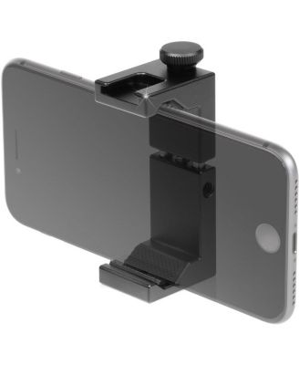 Shape Smartphone Aluminum Clamp Spring-Loaded Cold Shoe Tripod Mount, Compatible with Smartphones 2.5-3.5" Width