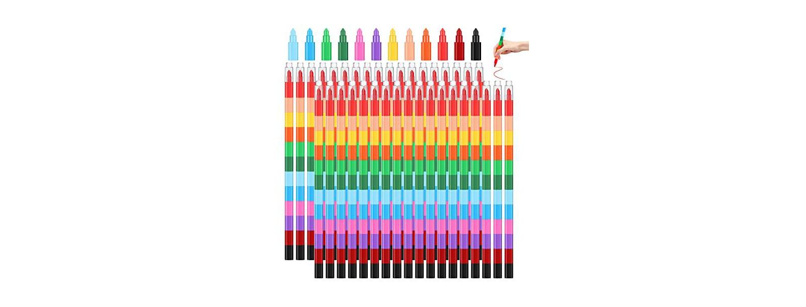 Набор цветных карандашей GNUADZ Stackable Crayons