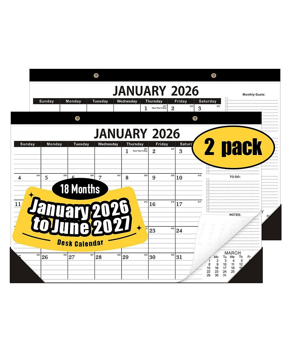 GNUADZ настольный календарь 2026-2027, 18 месяцев