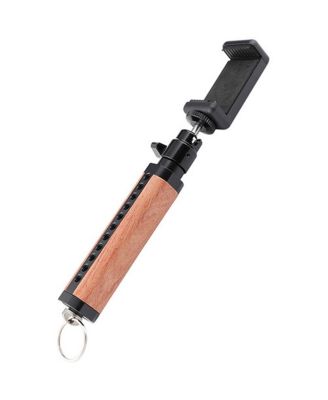 CAMVATE Wooden Handle Grip w/Adjustable phone Clip  Mini Ball Head Mount