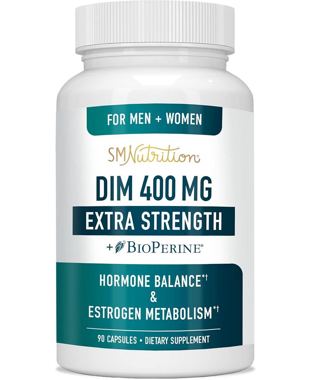SMNutrition DIM 400 Milligrams для баланса гормонов и эстрогена, 90 Capsules