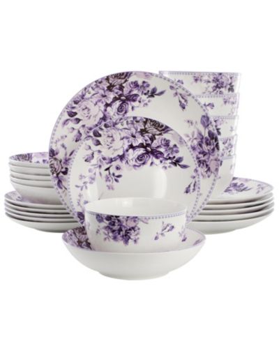 Elama набор столовой Purple Rose 24-Pc., на 6 персон