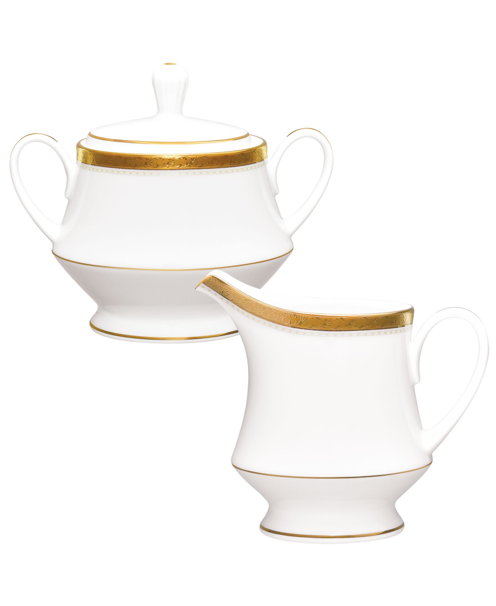 Noritake Charlotta Gold 2 Piece Sugar Creamer Set