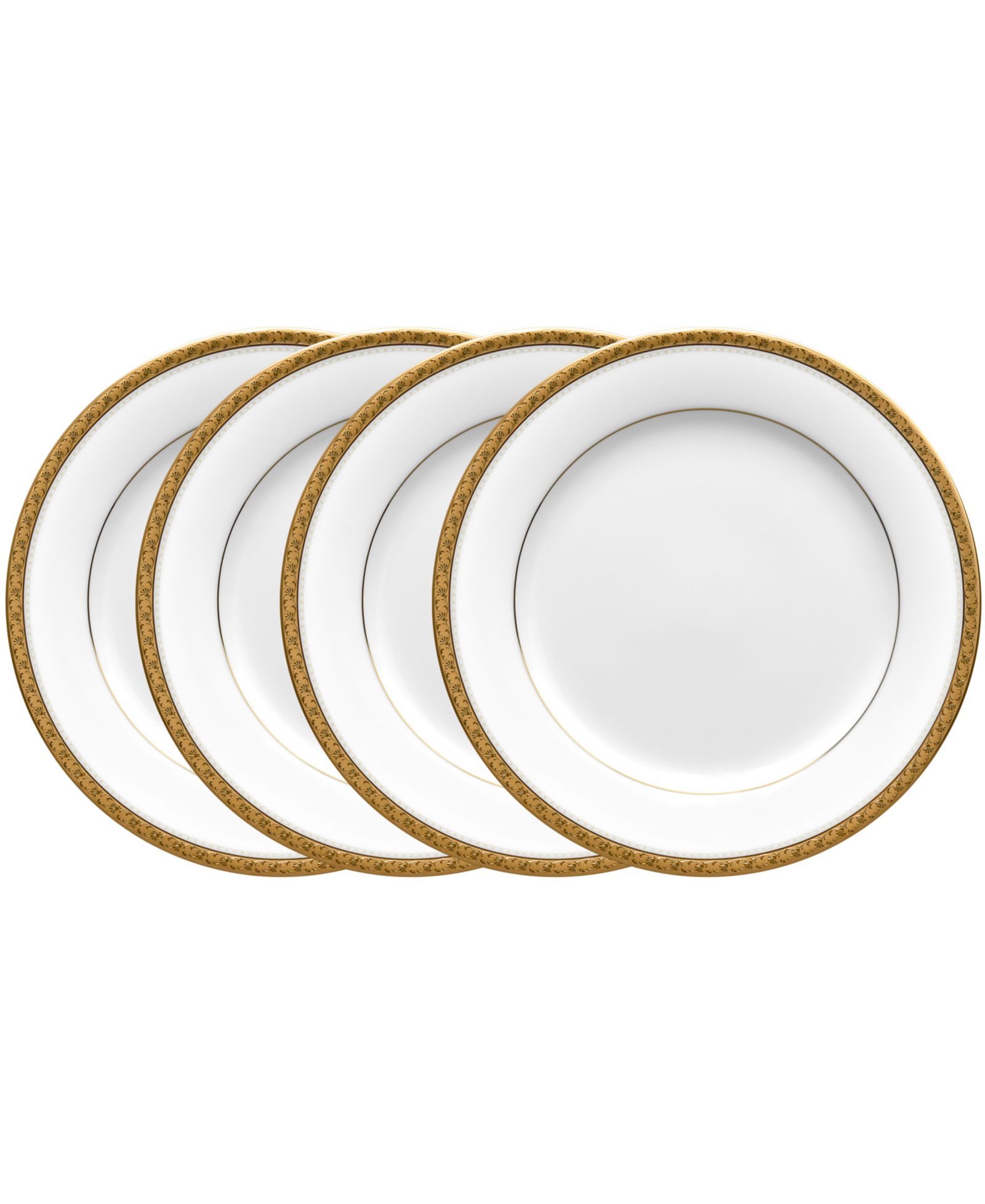 Noritake Набор тарелок для салата Charlotta Gold, 4 штуки, 8.25", на 4 персоны